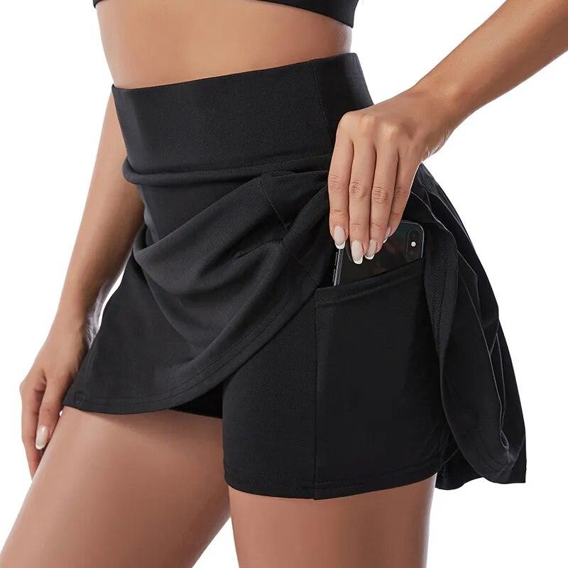 Tennis Skort With Leggings Hidden Zipper Pocket Sports Skirt - RTR Athletics